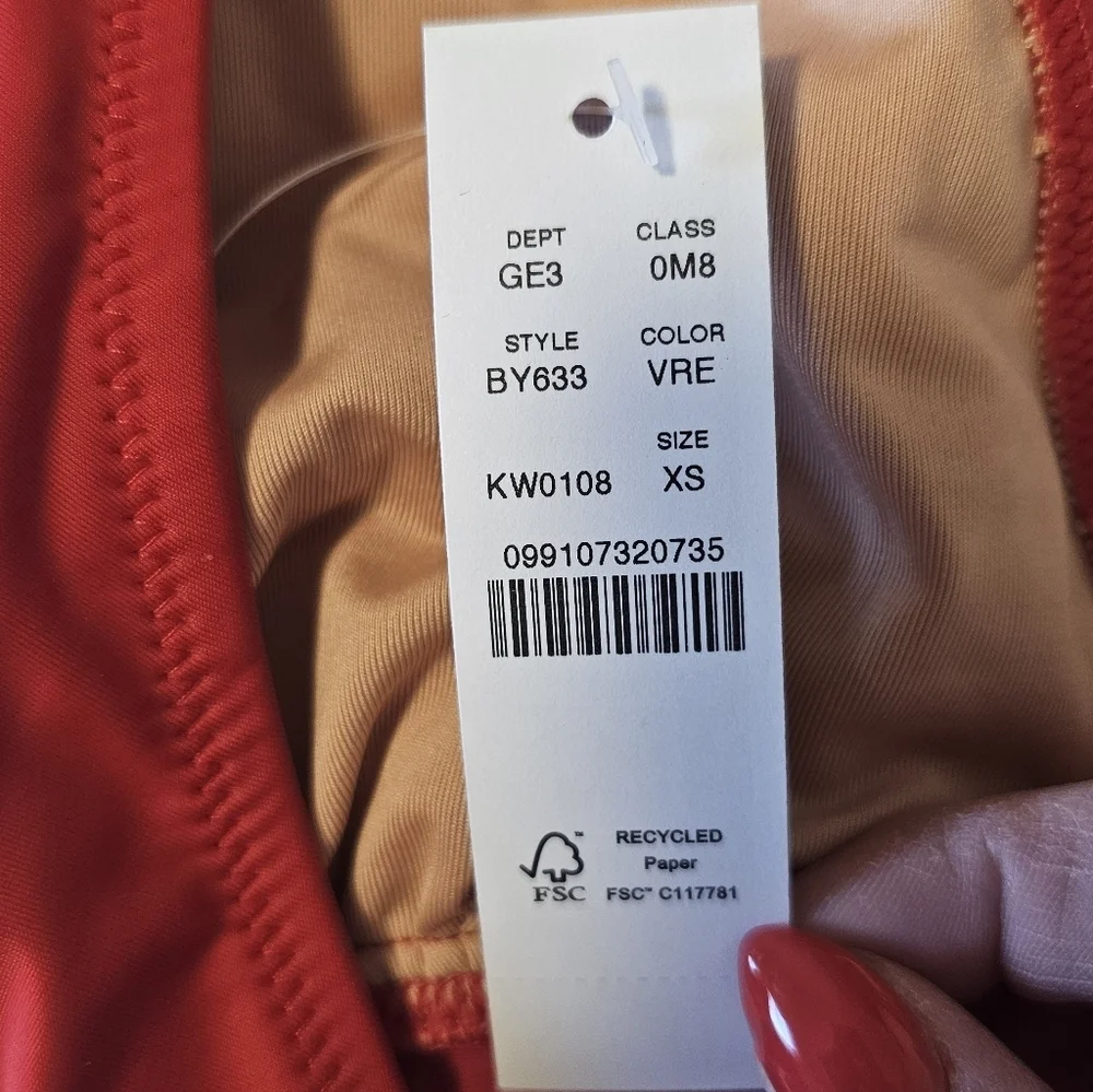 J.Crew Red Halter Bikini Top Women's Size XS New With Tags
